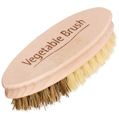 Hard and Soft Side Vegetable Brush - Beechwood Handle - 2 Different Bristle Stre