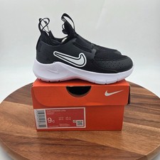 Nike Flex Runner 3 PS Negro Blanco Niños Zapatos Preescolares FN1449-005 Tenis