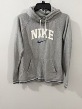 Nike Sportswear Women's Large Varsity Pullover Hoodie Gray Athletic Center Logo