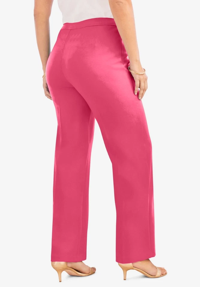 Pantalón para mujer Roaman talla grande pierna ancha doblado Foto 4 de 4