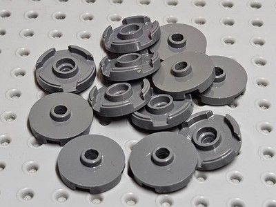 Lego Platte Jumper rund 2x2 mit Mittelbolzen offen [18674] modern dunkelgrau x12