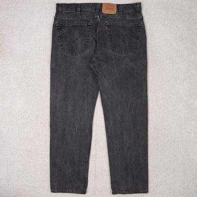 Vintage 90s Levis 505 Black Jeans Mens 38x30 Straight Charcoal