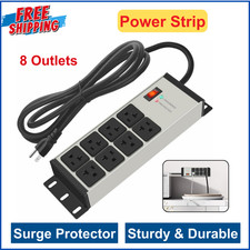 Heavy Duty Power Strip Surge Protector 20 AMP 8 Outlets 12 Gauge Industrial Shop