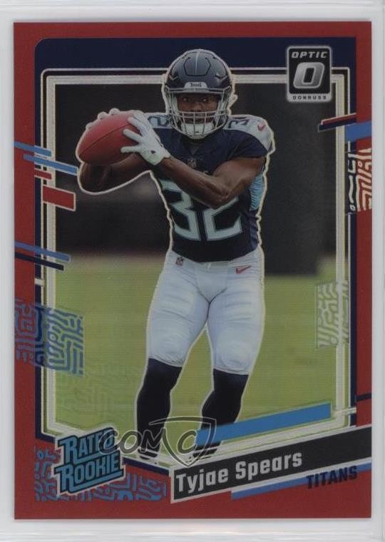 2023 Panini Donruss Optic Rated Red Prizm 48/99 Tyjae Spears #297 Rookie RC 0m89