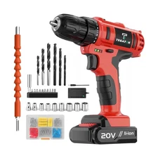 Tegatok Cordless Drill Set, 3/8 Drill Handheld Screwdriver Kit with... Fast Ship