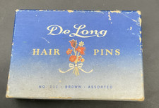 Vintage DeLong Hairpins-No 111 Brown Assorted