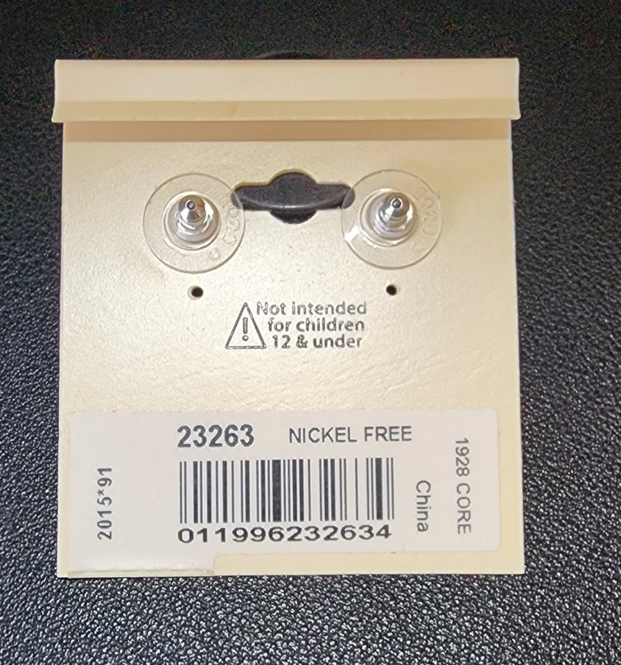 1928 Silver Tone Blue Teardrop Crystal Dangle Earrings with Light Blue... - Image 3 of 3