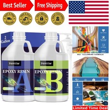 Epoxy Resin 2 Gallon - Crystal Clear Epoxy Resin Kit - Self-Leveling, High-Gl...