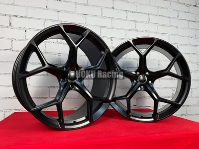 4X 19 Zoll RS6 C8 Style Schwarz 5X112 Alufelgen für Audi A4 A5 A6 A7 Q5 Etron - Bild 1 von 4