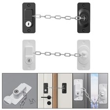 Window Lock, Child Safety Chain, Pet Safety, Door Limiter for Doors, Living