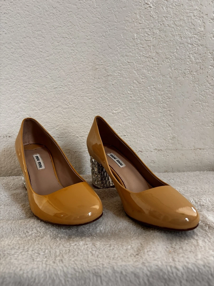 Miu Miu Block Heel Patent Leather Heels for Women for sale | eBay