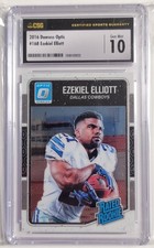 2016 Panini Donruss Optic Ezekiel Elliott #168 RC Rookie Card CSG 10 Cowboys . rookie card picture