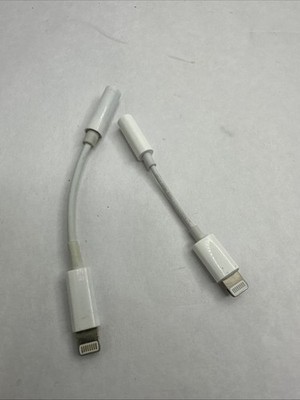2x Genuine Apple Lightning 3.5mm Jack Adapter A1749 Original iPhone 8+ X 11 12