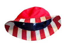 USA AMERICAN FLAG BUCKET HAT US PATRIOT USA FLAG UNISEX SUN STYLE REVERSIBLE