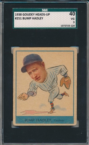Bump Hadley #251 1938 Goudey card