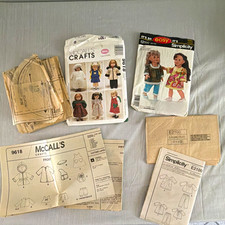 McCall's Crafts 9618 Simplicity It's So Easy E2100 Doll Clothes Patterns