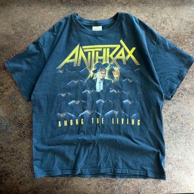 2010 Anthrax Among The Living black concert tour t-shirt
