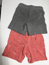 Boys Shorts Lot Size 4T 4-5 Garanimals Wonder Nation Gray Pink Set 2PC