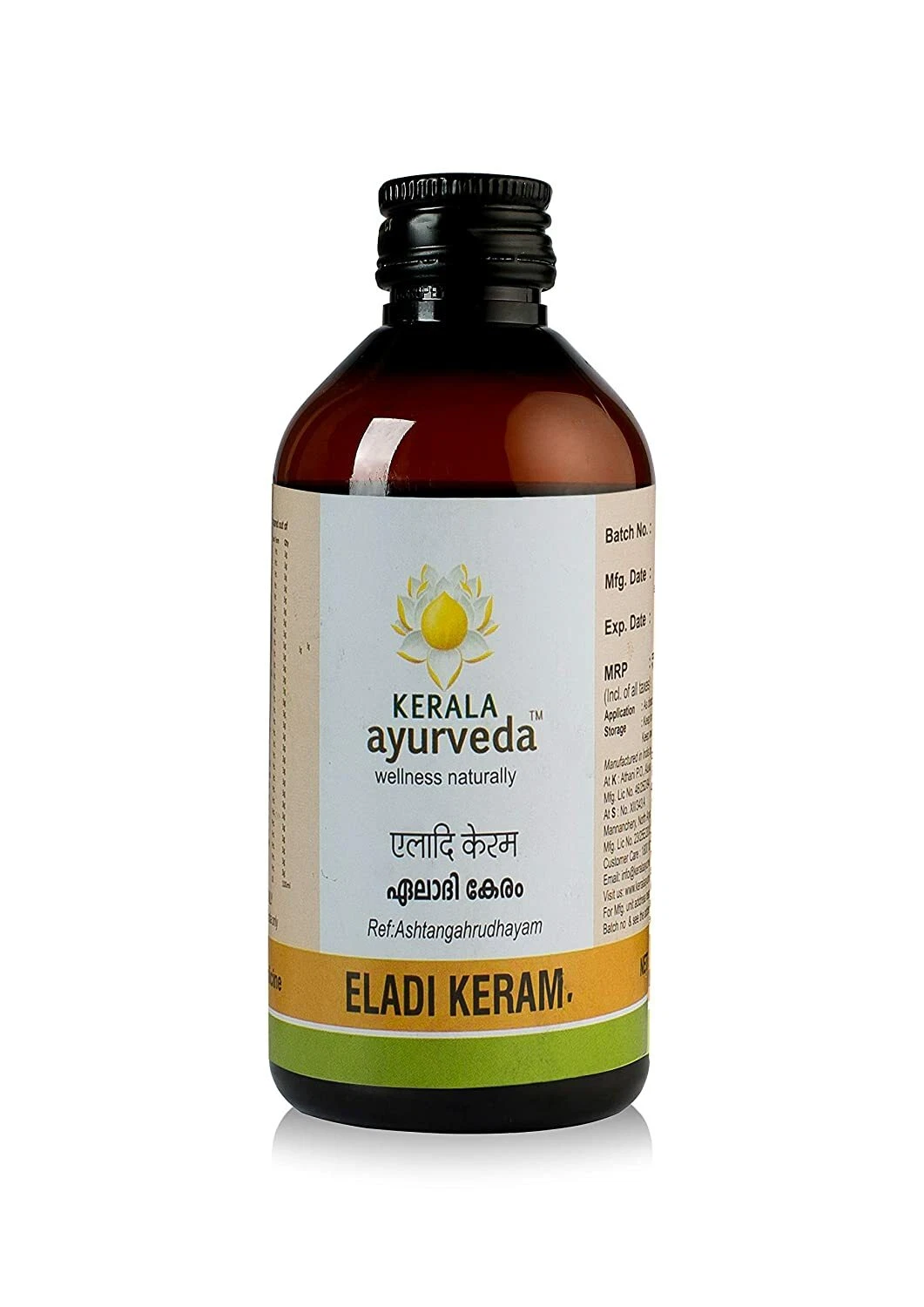 Kerala Ayurveda Eladi Keram 200 Ml Herbal Ayurvedic Oil Tail