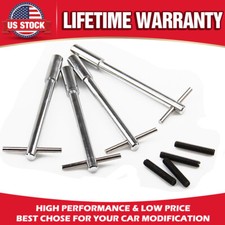 4x Aluminum Valve Cover T-bar Wing Nut Bolts 14-20 Hold Down For Ford Chevy Sbc