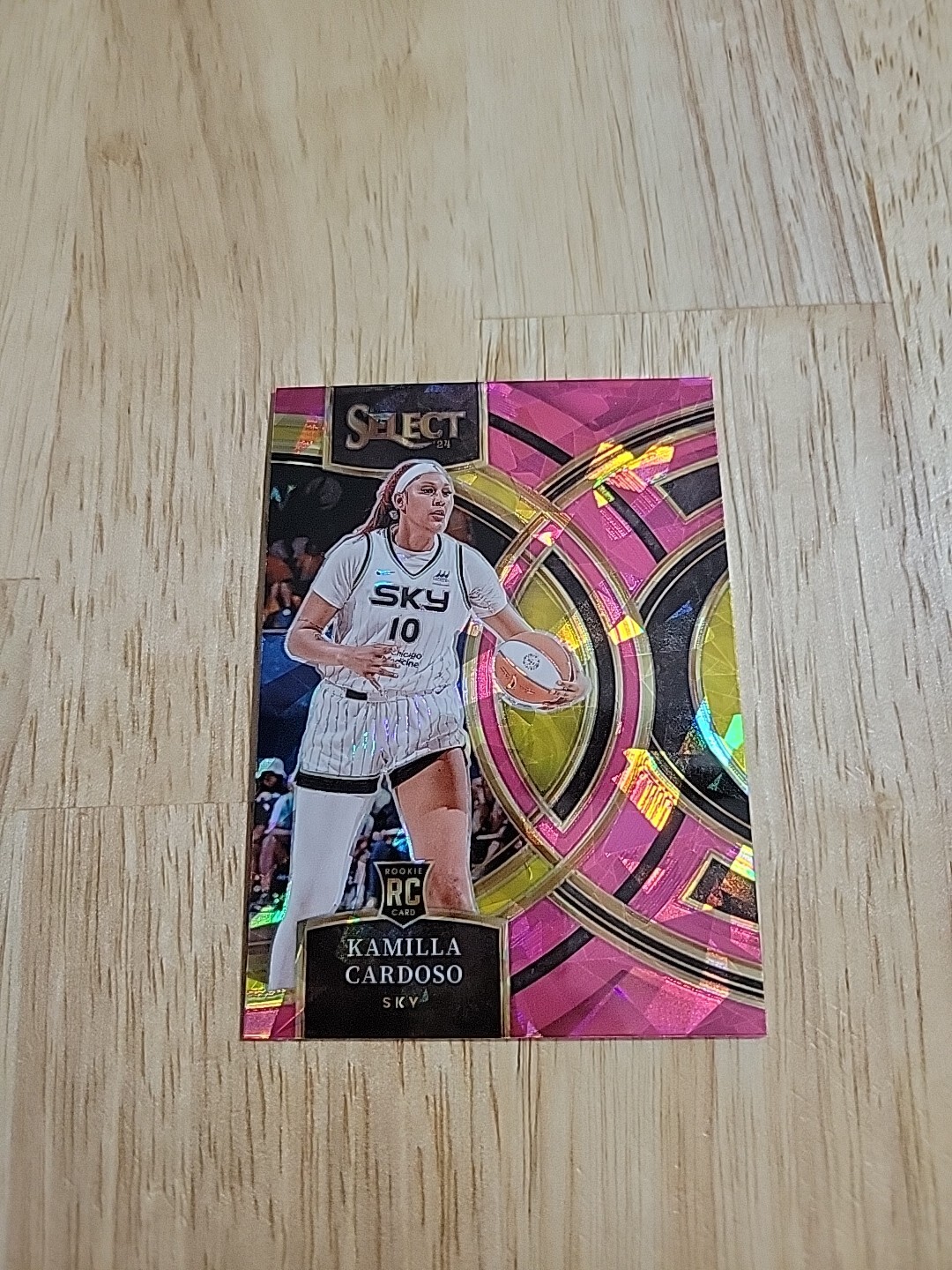2024 Select WNBA KAMILLA CARDOSO Pink Ice Prizm #195 Premier Rookie RC Sky SP