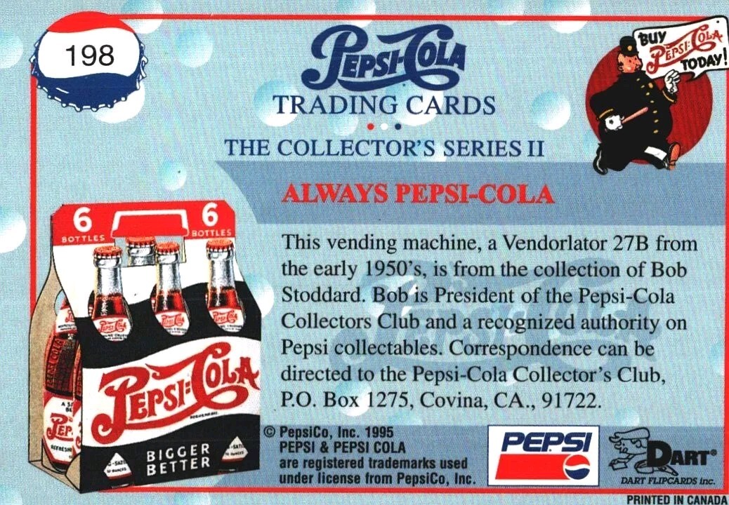 Pepsi Cola 1995 Trading Card #198 | eBay