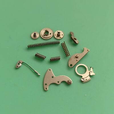 Jaeger LeCoultre Lot of Used Watch Movement Parts Includes Wheels Springs (F269)