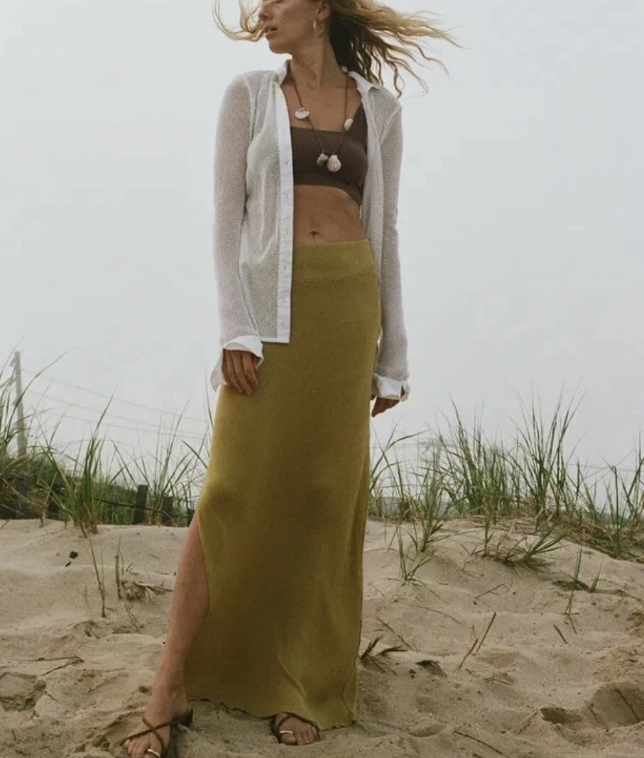 Free People Golden Hour Maxi Skirt Size Small Nwot | eBay 