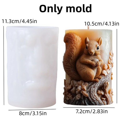 Bear Hug Jar Relief Cylindrical Candle Resin Mould Bee Flower Cement Gypsum Mold - Picture 33 of 38