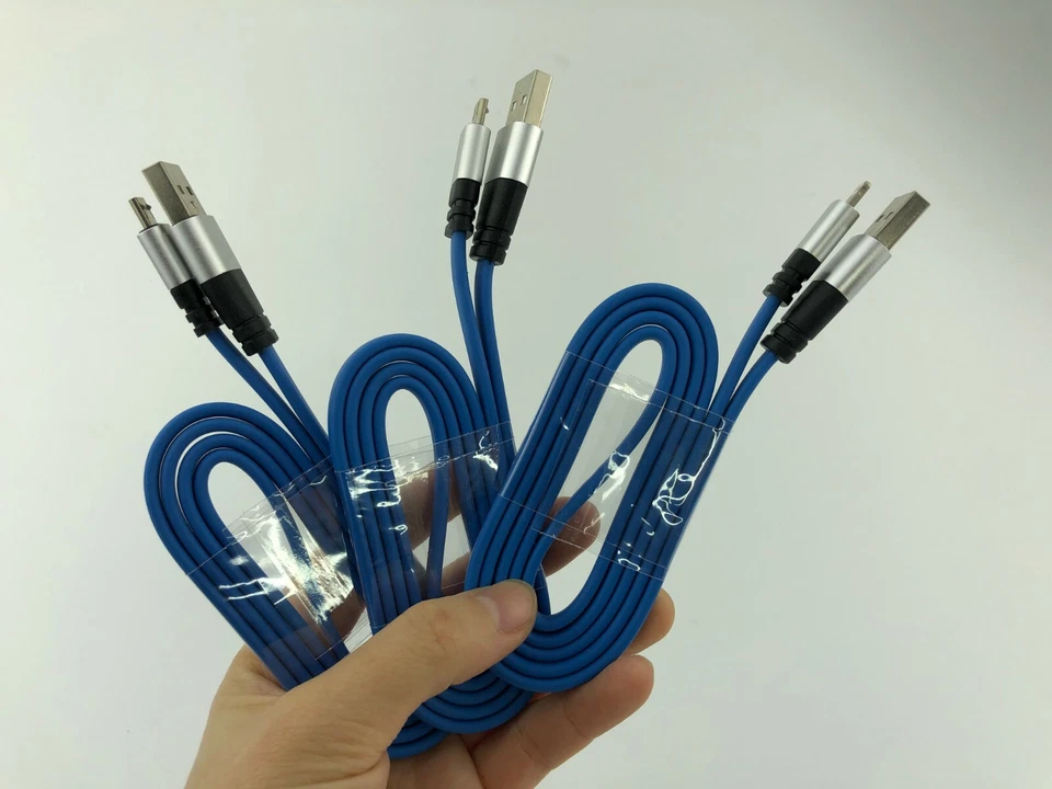 Paquete de 3 cables de carga rápida micro USB de 3 pies cable de carga rápida para Samsung LG Foto 4 de 4