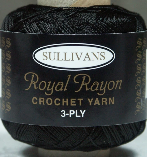 1 x Royal Rayon 3ply Crochet Yarn Choice 13 colours Knitting Tatting Sullivans