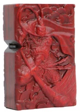 Natural Rosewood Carved Monkey King Lighter Box For Zippo Insert Kit(Case Only)