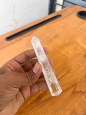 1Pcs Clear Quartz Crystal Point Handmade Crystal Home Office Decorative Tower