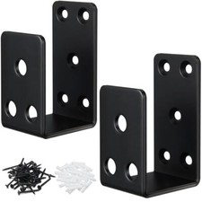 2 Pack Door Barricade Brackets 2x4 Bar Brackets for Home Security