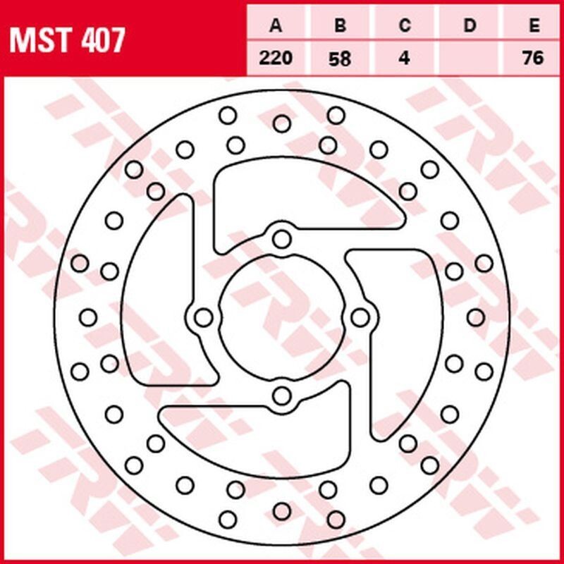 Disque de frein arrière de rechange pour Derbi DXR 250 2005