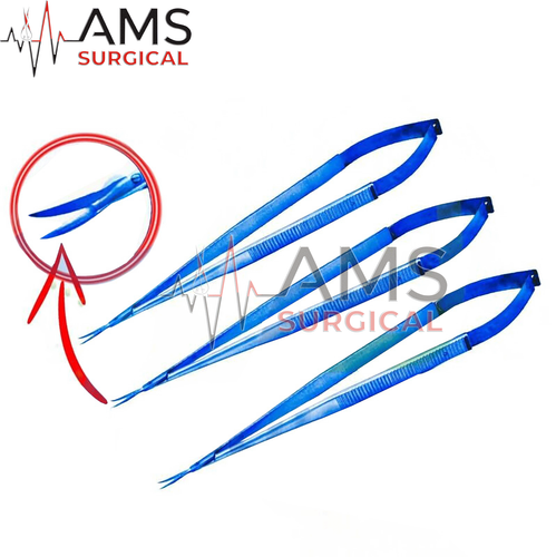 18cm Kamiyama Micro Scissors Plasma Coated Neurosurgery Straight Handle 3 Pcs - Picture 3 of 3