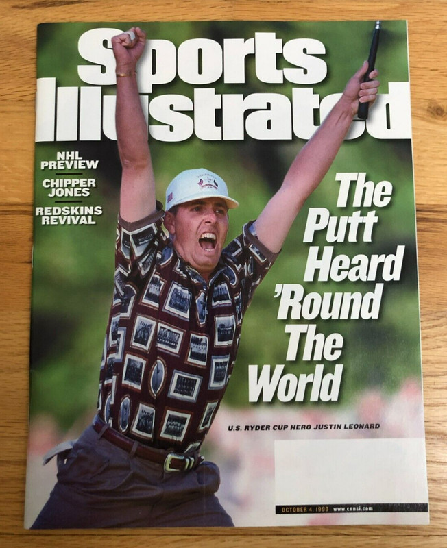 Justin Leonard Sports Illustrated 10/4/99 NO LABEL Subscription Edition MINT