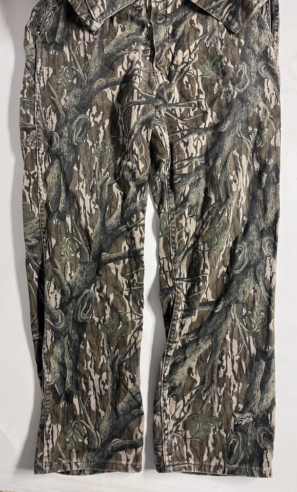 Vintage Early Men’s L Mossy Oak USA Treestand Lightweight Camo Hunting Coveralls - Image 2 of 4