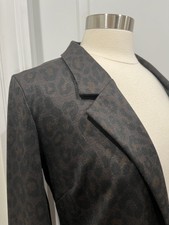 New! Christian Siriano New York Leopard Blazer Pockets Size Medium Classic (5)