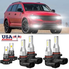 For Dodge Journey 2010-2019 LED Headlights High Low Beam + Fog Light Bulbs 6X