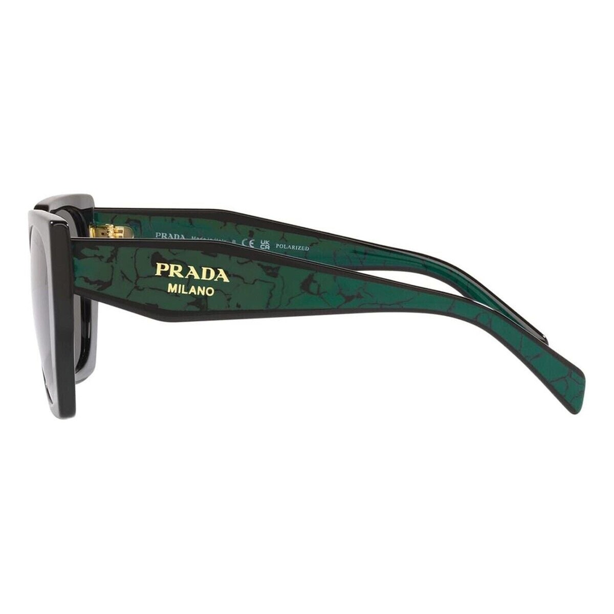 PRADA Sunglasses 鼈甲 ゴールド イタリア製 ロゴ刻印 グリーン Loden Green Lenses Prada Symbole Sunglasses | PRADA