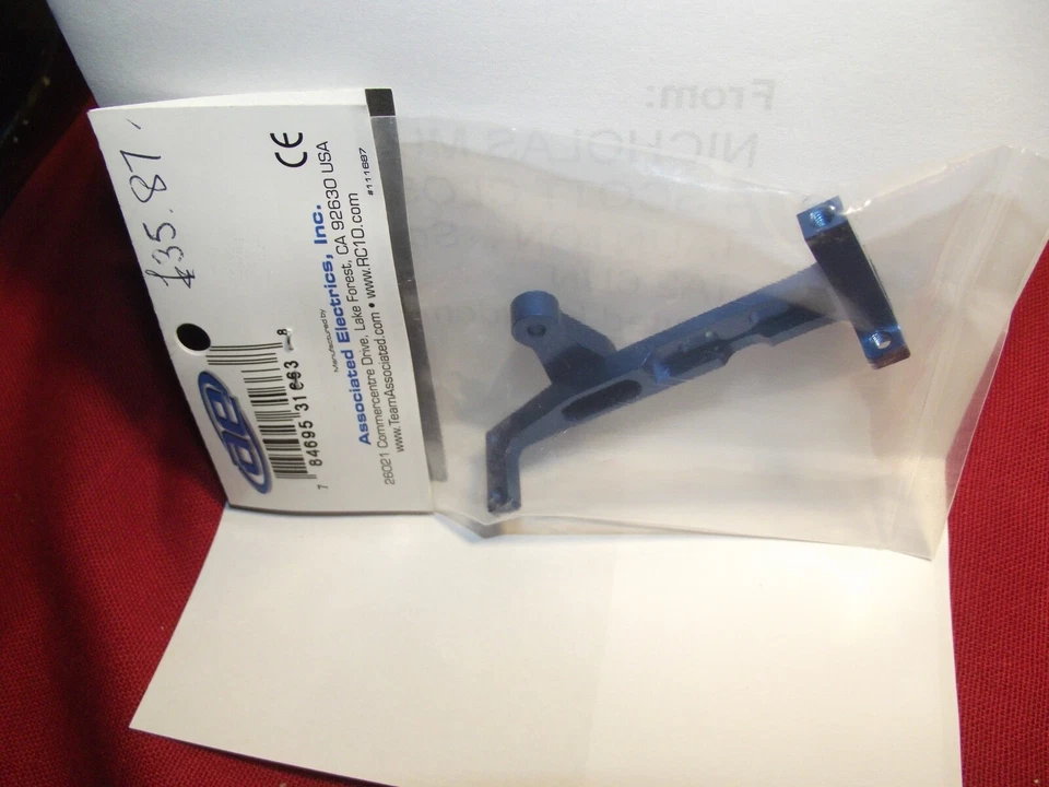   Team Associated TC7/TC7.1  Motor Mount Blue Aluminium 31663 - Image 2 of 3