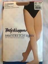 Body Wrappers Nude Total Stretch Tights. Girls M/L 8  14