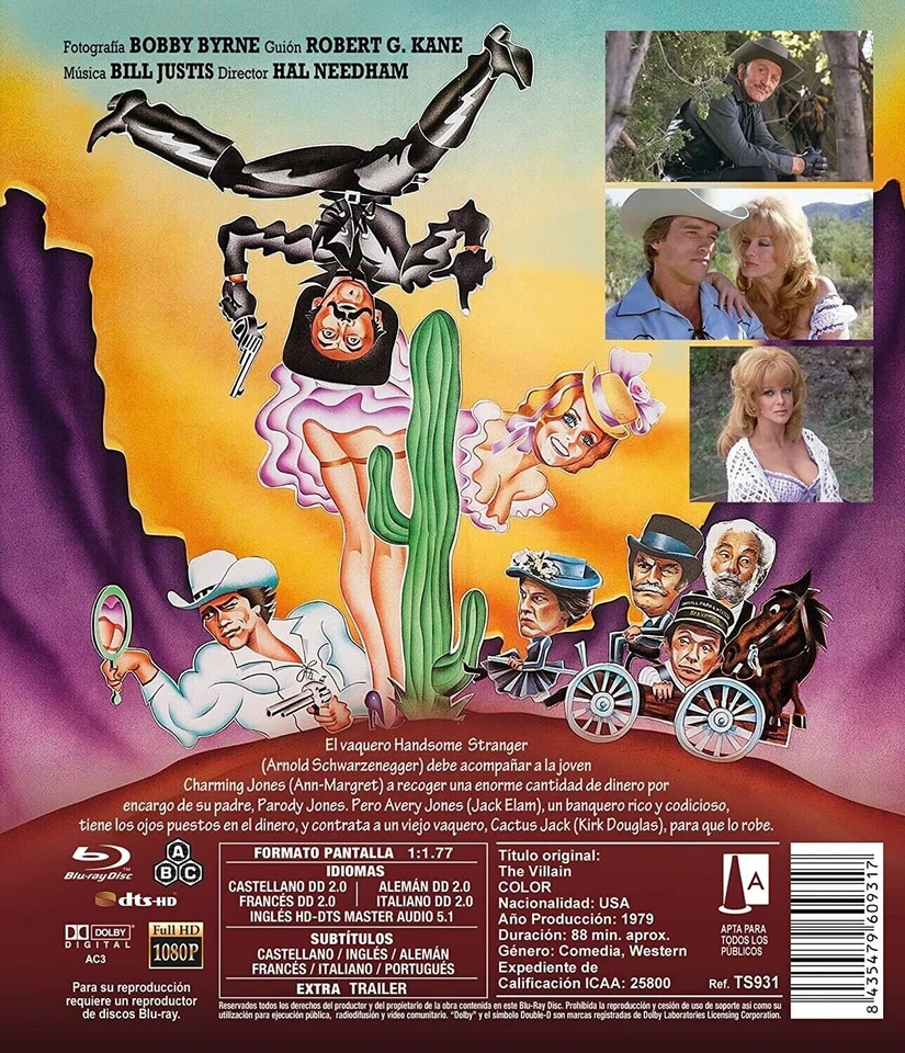 Cactus Jack / The Villian (1979) Blu-Ray NEW (Spanish Package has English Audio) Foto 2 de 2