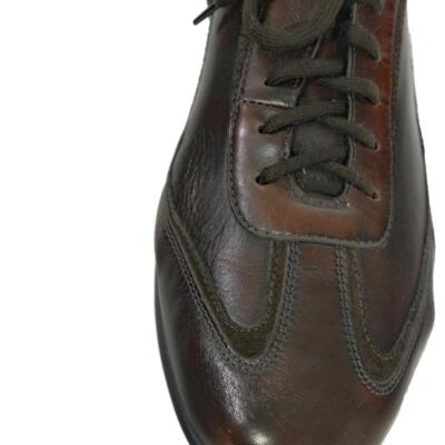 Worn 1x SANTONI Fashion Sneakers Shoes 10.5 D Dark Brown