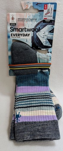 SmartWool EVERYDAY Calcetines Crew Ligeros Acolchados XLARGE Unisex Peltre Azul Rayas - Imagen 12 de 12