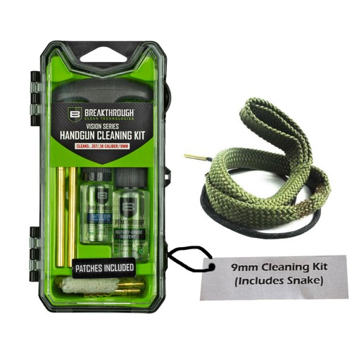 Pistol Cleaning Kit For 9mm/.357 Caliber - Brass Brushes With 36"x10" Mat