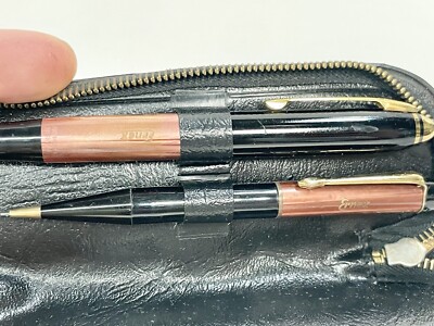 VINTAGE Ernex Made In Germany Mechanical Pencil & Fountain Pen (14K Gold Tip)