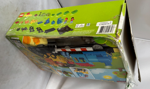 Duplo Push Train Track Set 10810 Truck Farm Apples Tree Crossing Complete w/box - Picture 8 of 8