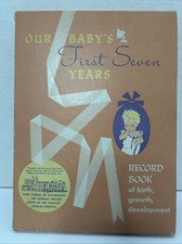 Our Baby  s First Seven Years Record Book Baby Book White New Unused